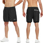 Men'S 2 in 1 Running Shorts 5 in or 7 in Quick Dry Gym Athletic Workout Shorts for Men with Phone Pockets
