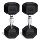150Lb Rubber Hex Dumbbell Set