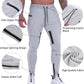 Mens Joggers Pants Tapered Sweatpants Casual Gym Training Workout Pants Slim Track Pant with Zipper Pockets