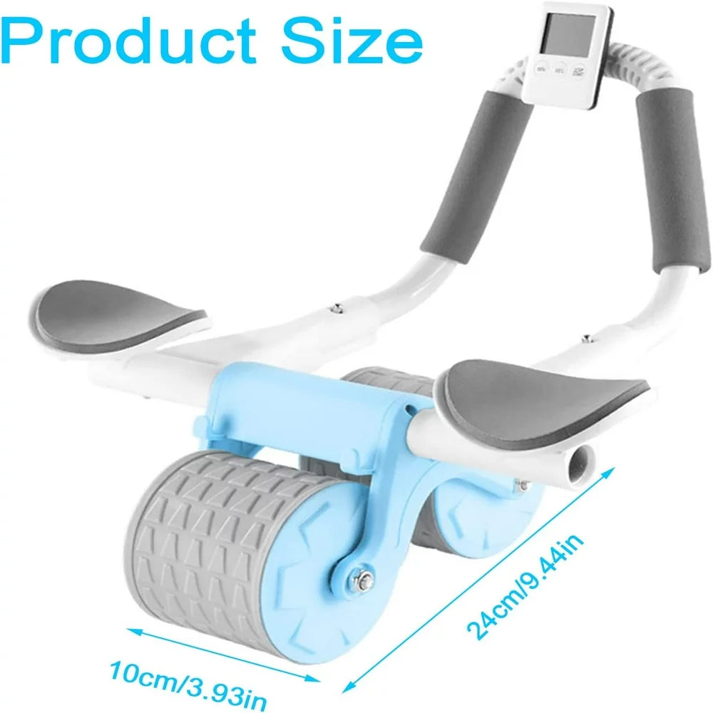 2023 New with Timer Ab Abdominal Exercise Roller Elbow Support, Abs Roller Wheel Core Exercise Equipment, Automatic Rebound Abdominal Wheel