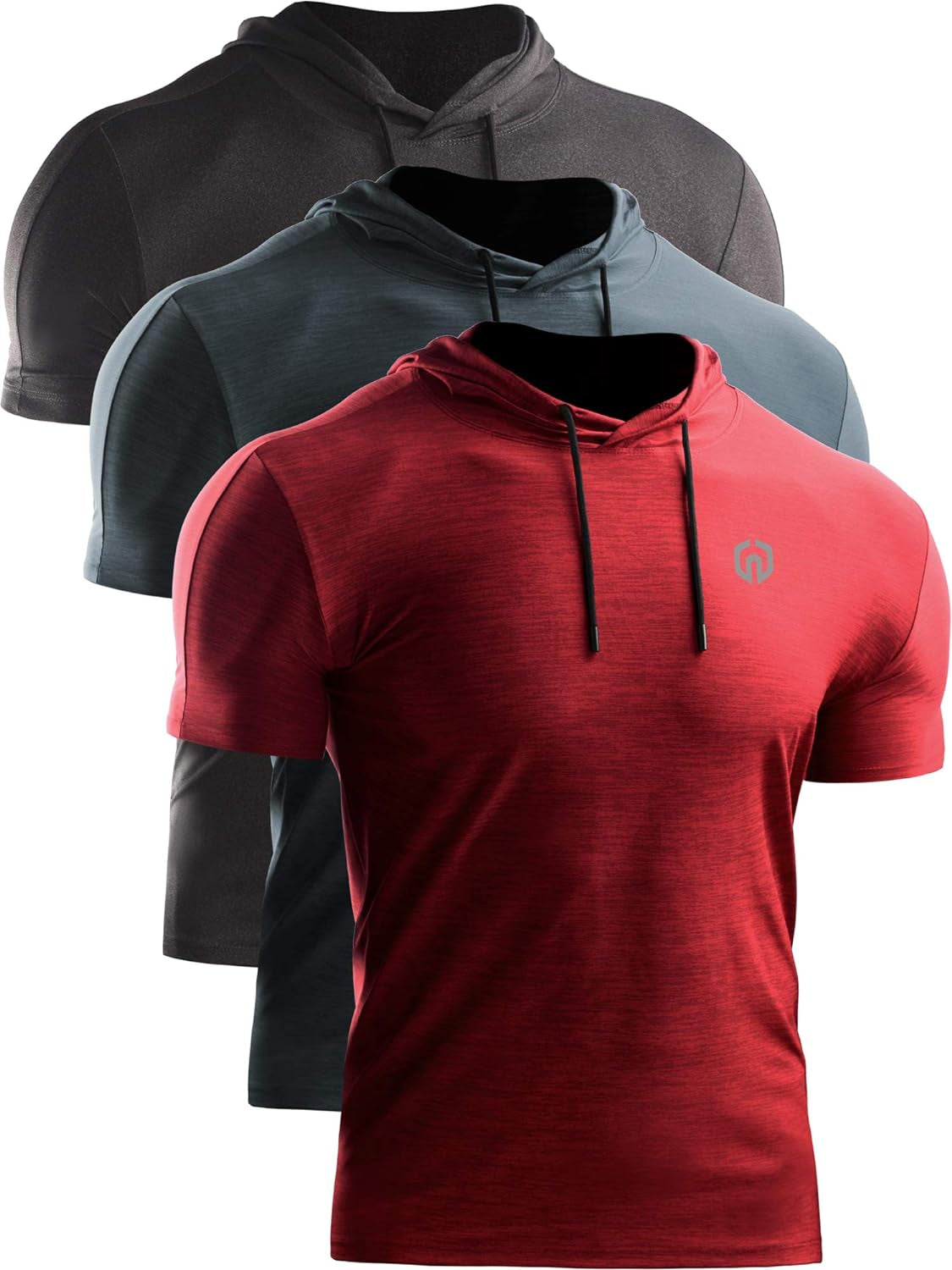 Men'S Dry Fit Performance Athletic Shirt with Hoods